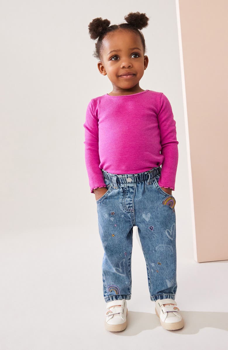 NEXT Kids' Hearts & Rainbows Jeans, Alternate, color, 