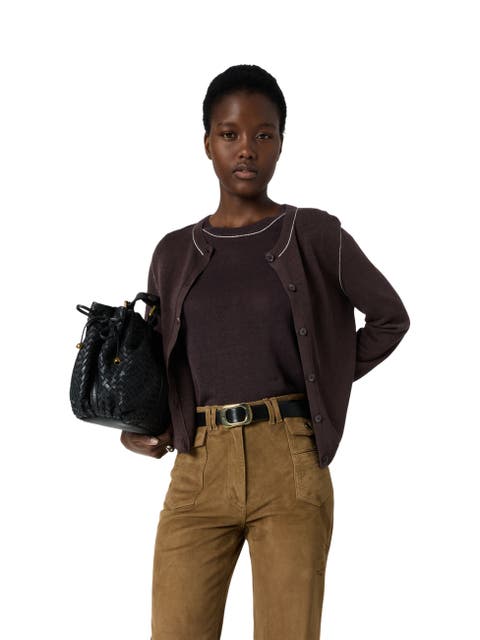 Lorys Contrast Trim Cardigan