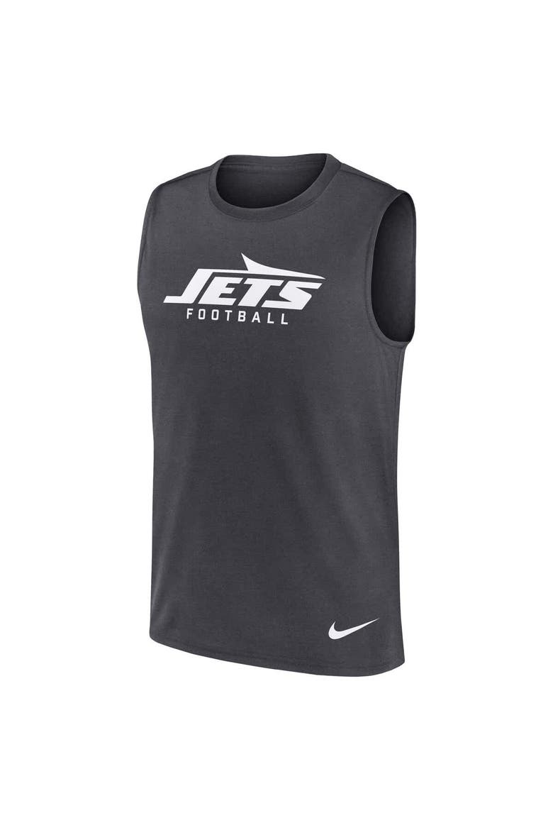 Men's Nike Charcoal New York Jets Primetime Legend Performance Muscle Tank Top, Alternate, color, Charcoal