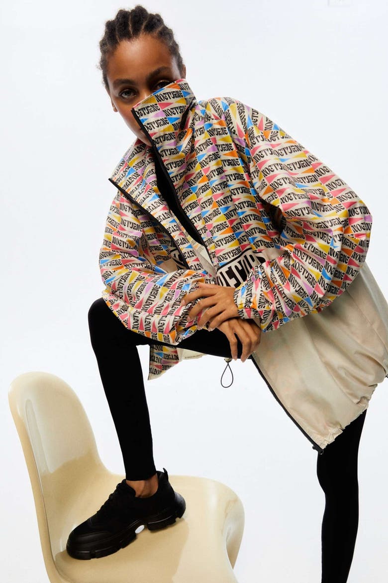 Printed Oversized Jacket, Alternate, color, Multi-Colored