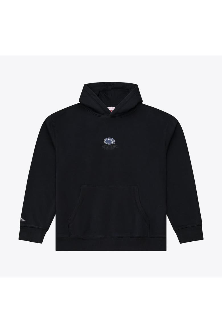 Men's Mitchell & Ness  Black Penn State Nittany Lions Monochrome Icon Fleece Hoodie, Main, color, Black
