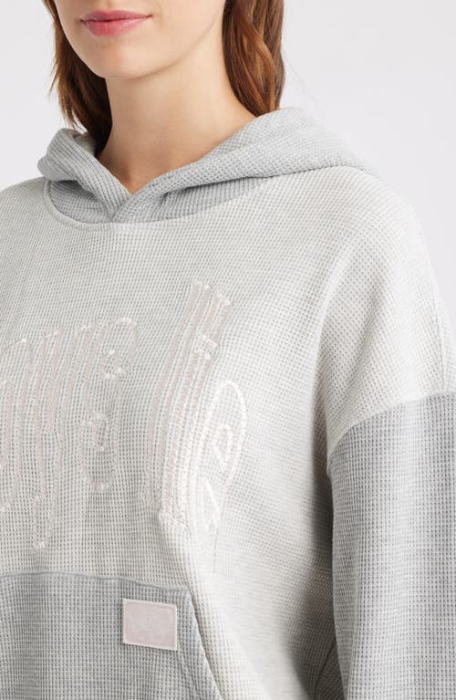 Boys Lie Block Their Number V3 Racer Waffle Knit Hoodie In Gray