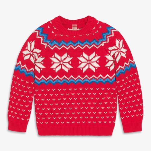 Primary Kids Fair Isle Sweater In Red