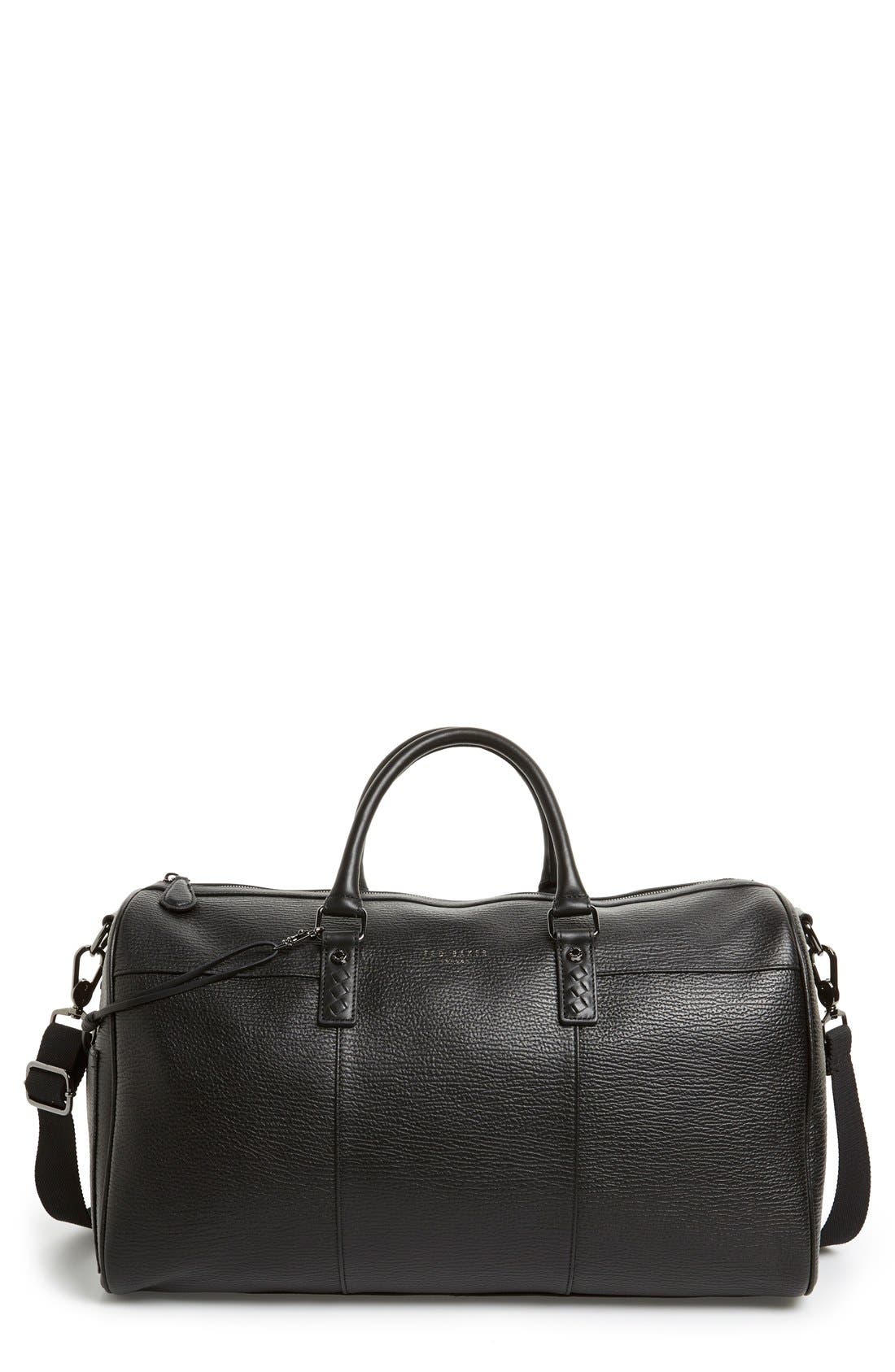 Ted Baker London 'Elojio' Leather Duffel Bag, Main, color, 