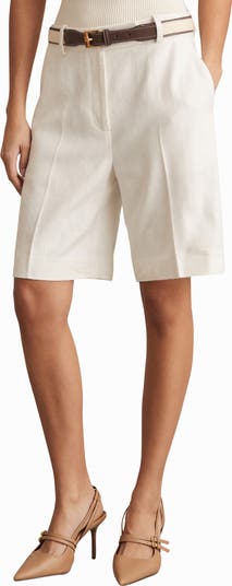 【海外限定】REISSショートパンツ☆Devon Linen-Blend Bermuda S Buy Reiss White Devon Linen-Blend Bermuda Shorts from Next USA