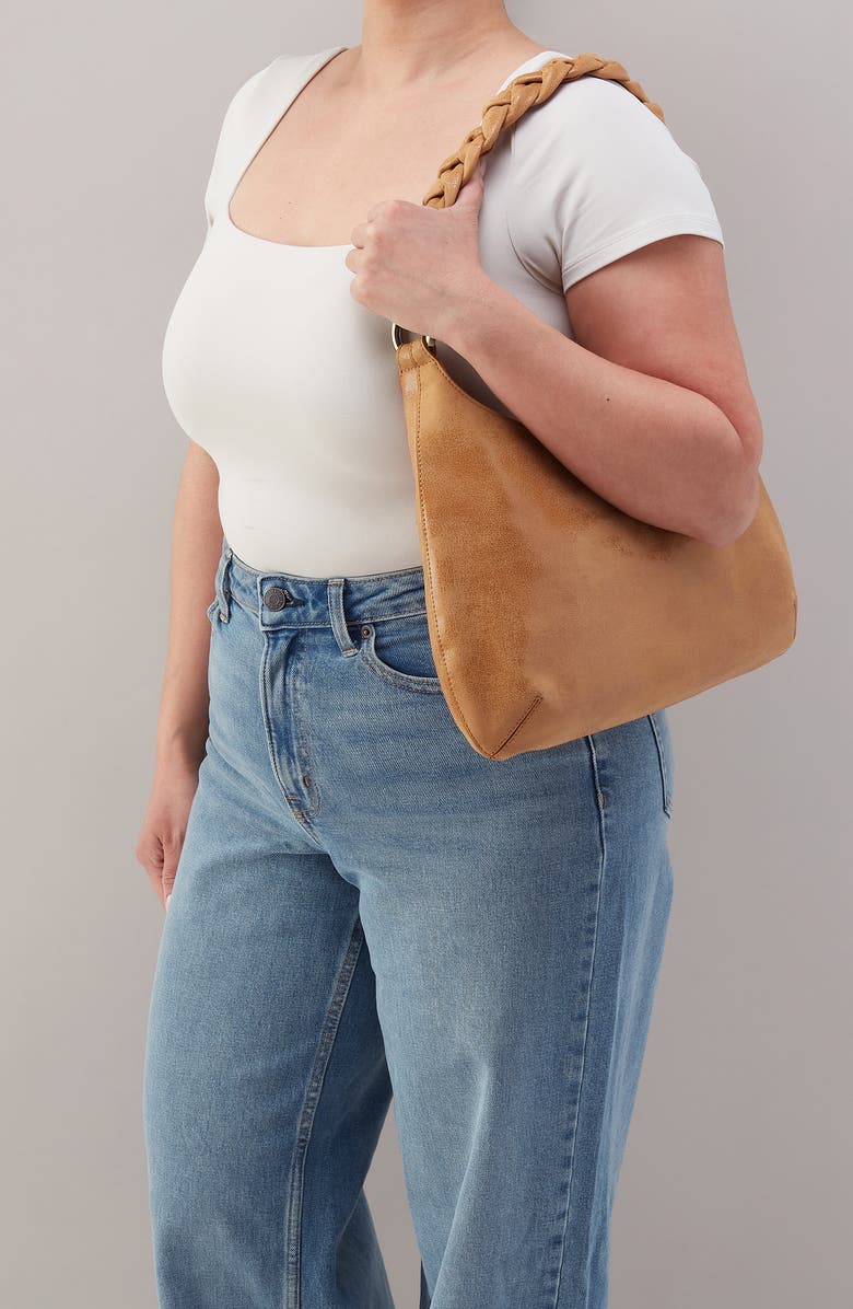 HOBO Madison Leather Shoulder Bag, Alternate, color, Whiskey