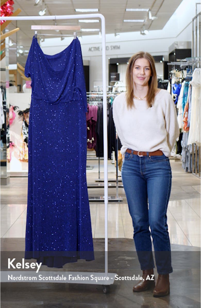 Glitter One-Shoulder Gown, sales video thumbnail