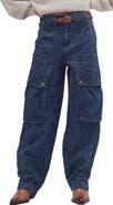 Free People Brentwood Mid Rise Cargo Jeans