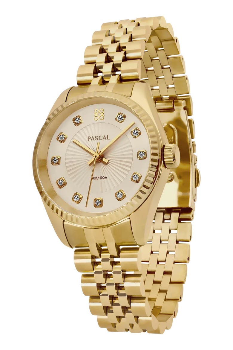 Timeless Classic Lab Grown Diamond Bracelet Watch, 31mm, Alternate, color, OAT MILK/ GOLD