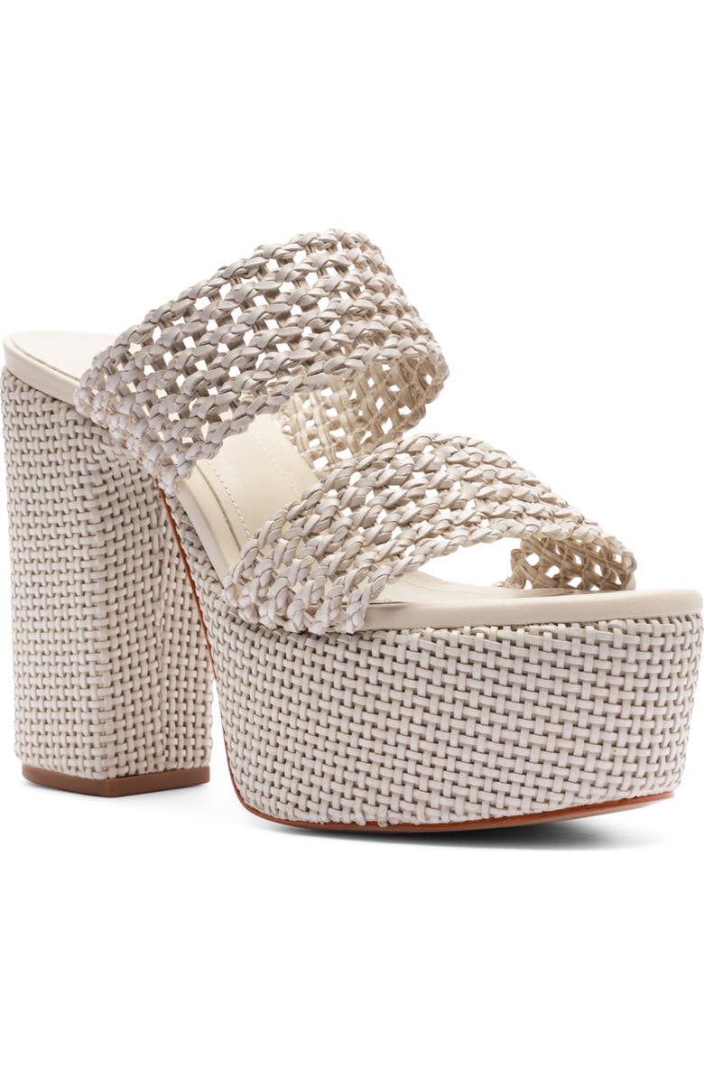 Schutz Aberdeen Platform Slide Sandal, Main, color, Sugar White