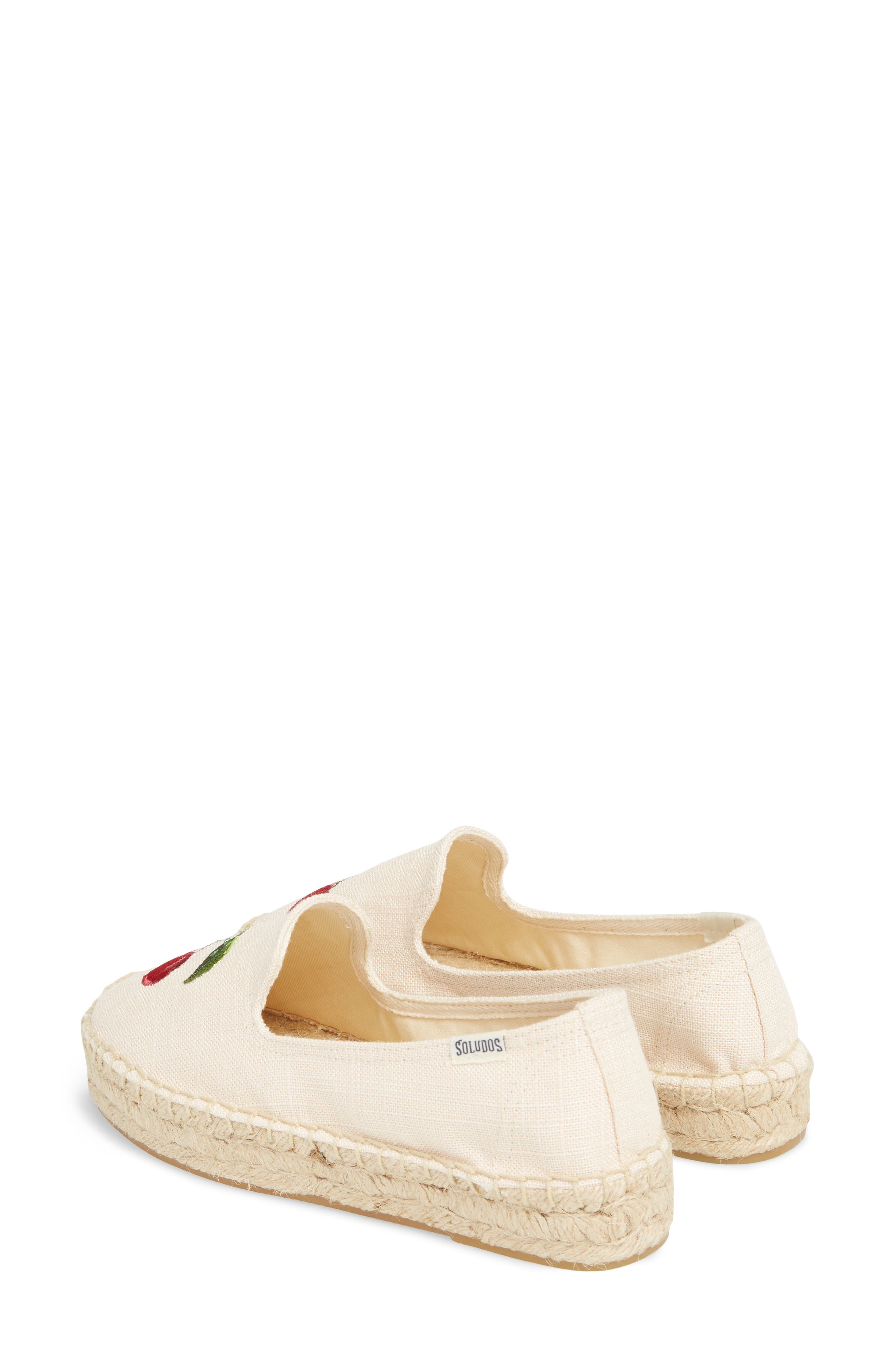 Cherries Embroidered Espadrille, Alternate, color, BLUSH