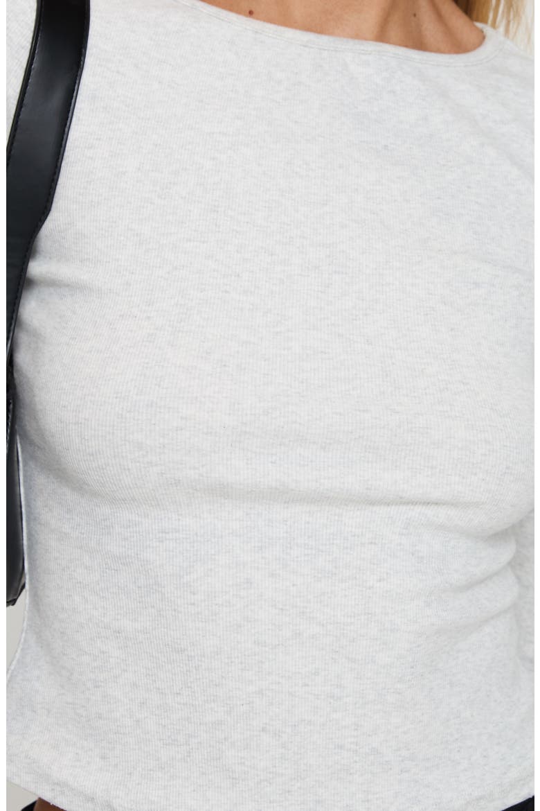 Elaia Stretch Recycled Cotton Top, Alternate, color, GREY MARLE