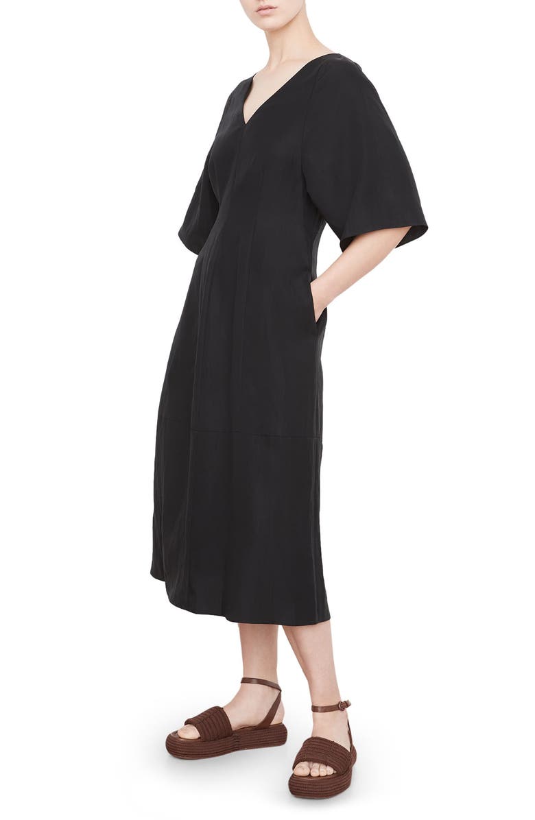 Vince Flutter Sleeve Dress, Alternate, color, 