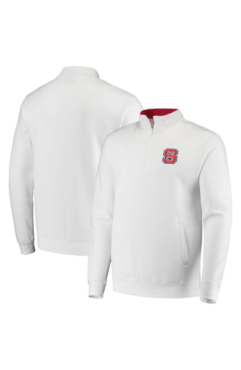COLOSSEUM Men's Colosseum White NC State Wolfpack Tortugas Logo Quarter-Zip Jacket, Main, color, White