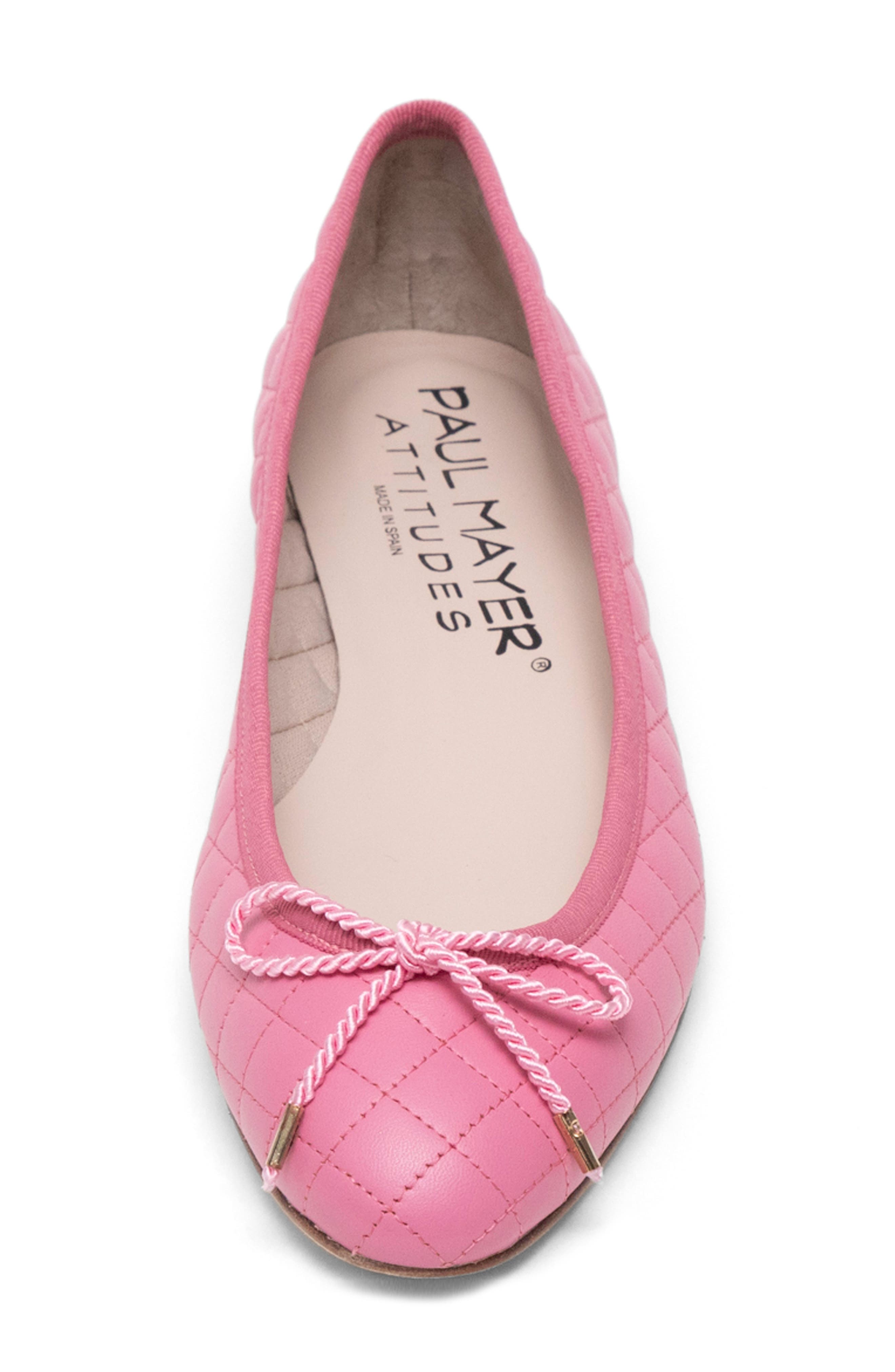 PAUL MAYER Lido Quilted Ballet Flat, Alternate, color, Pink