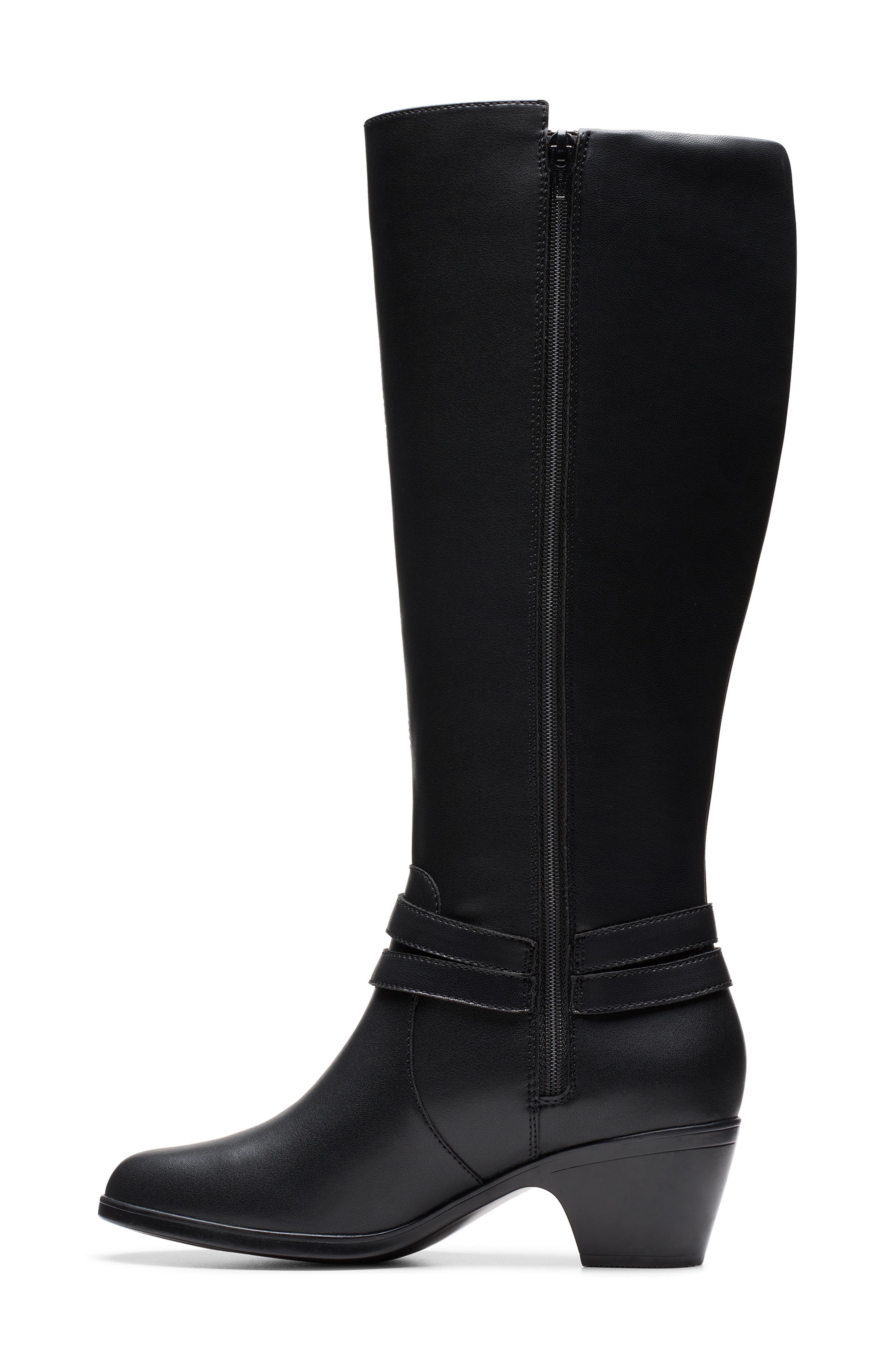 Clarks<sup>®</sup> Emily2 Dream Knee High Boot, Alternate, color, Black Leather