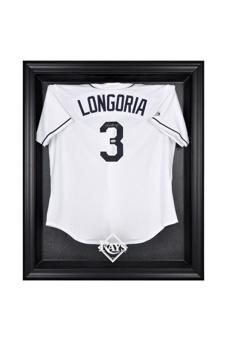 FANATICS AUTHENTIC Tampa Bay Rays Black Framed Logo Jersey Display Case, Main, color, 