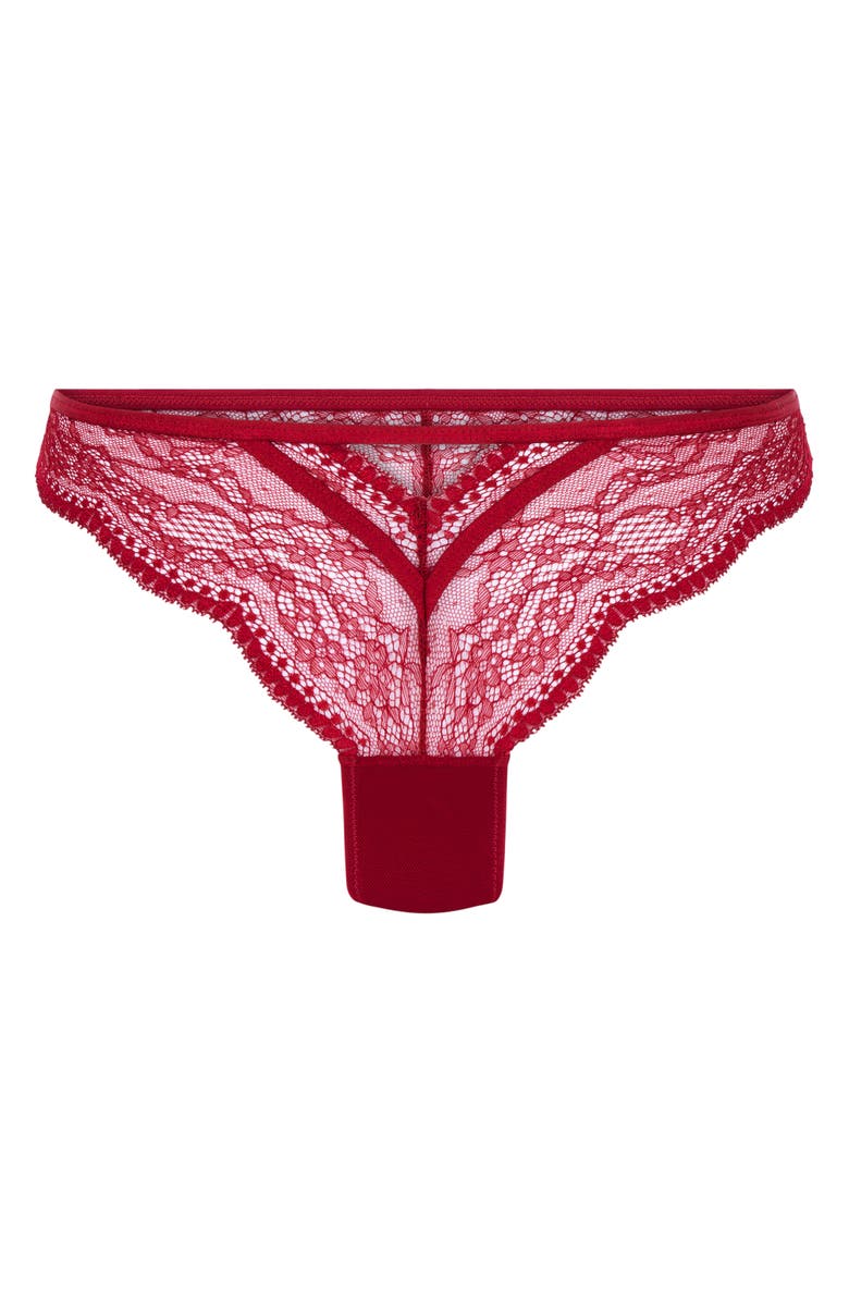 Hunkemöller Isabelle Cheekini Thong, Alternate, color, Tibetan Red