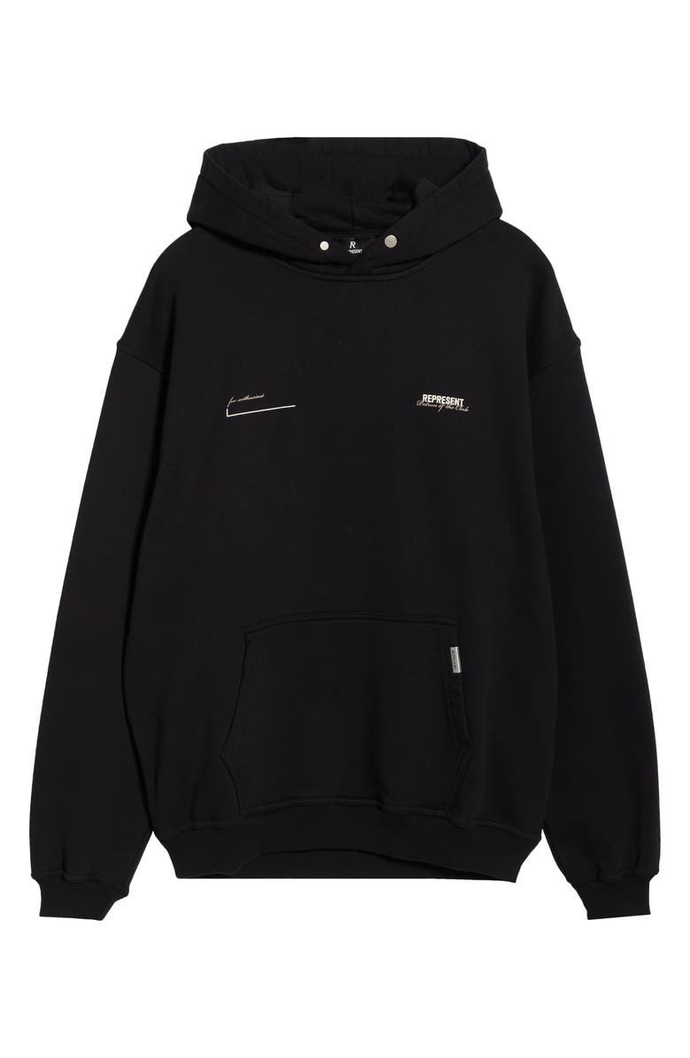 Represent Patron of the Club Graphic Hoodie, Alternate, color, Black