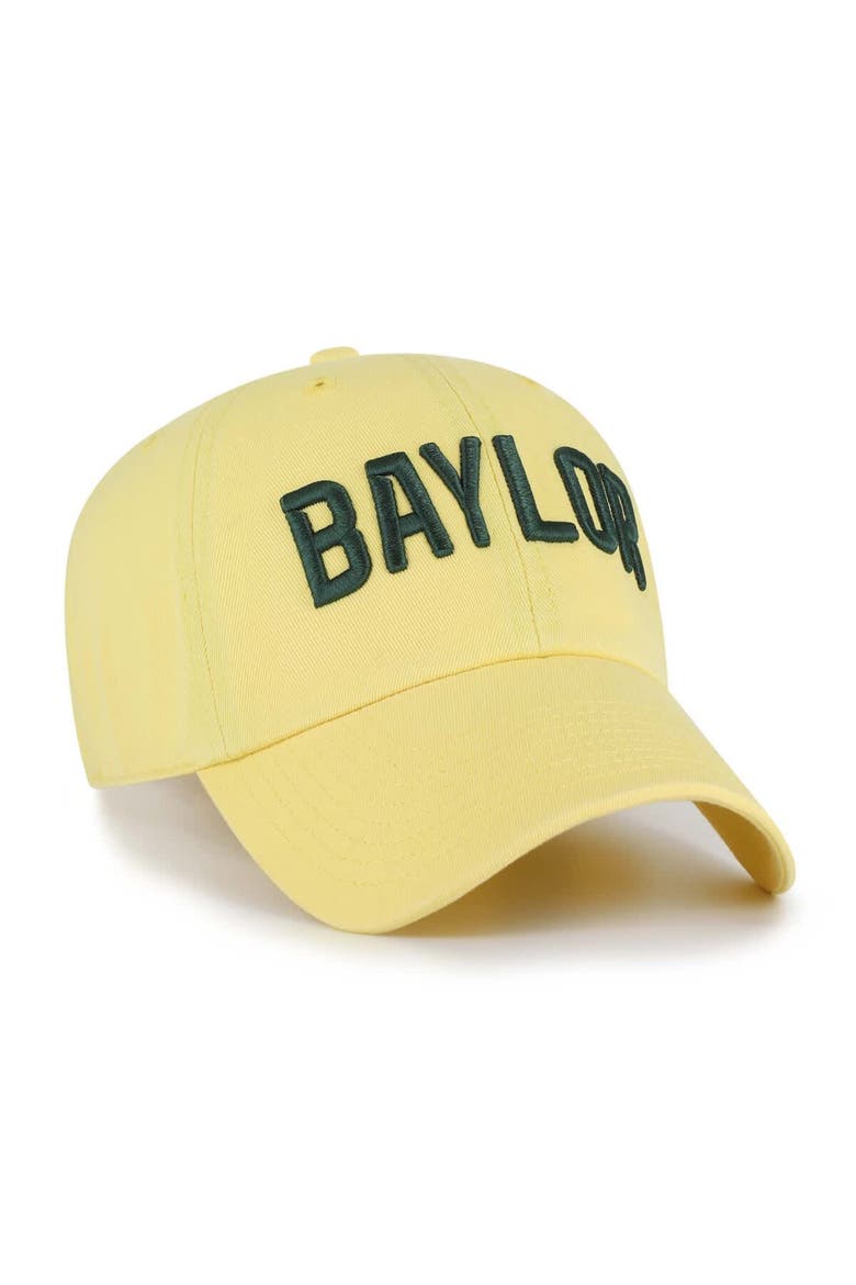 Men's '47 Maize Baylor Bears Clean Up Adjustable Hat, Alternate, color, Maize