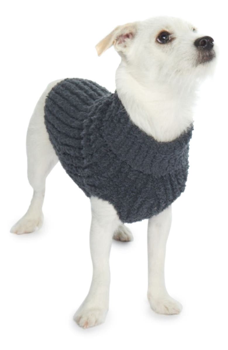 Barefoot Dreams<sup>®</sup> CozyChic<sup>™</sup> Ribbed Dog Sweater, Main, color, Slate Blue
