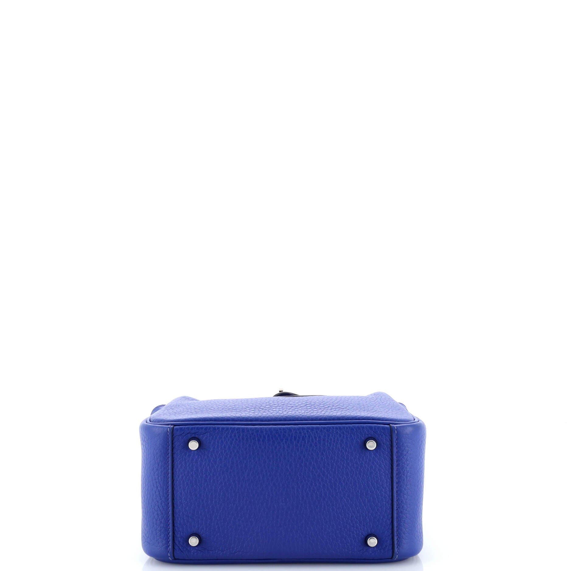 Pre-Owned Hermes Lindy Bag Clemence Mini, Alternate, color, Bleu Royal