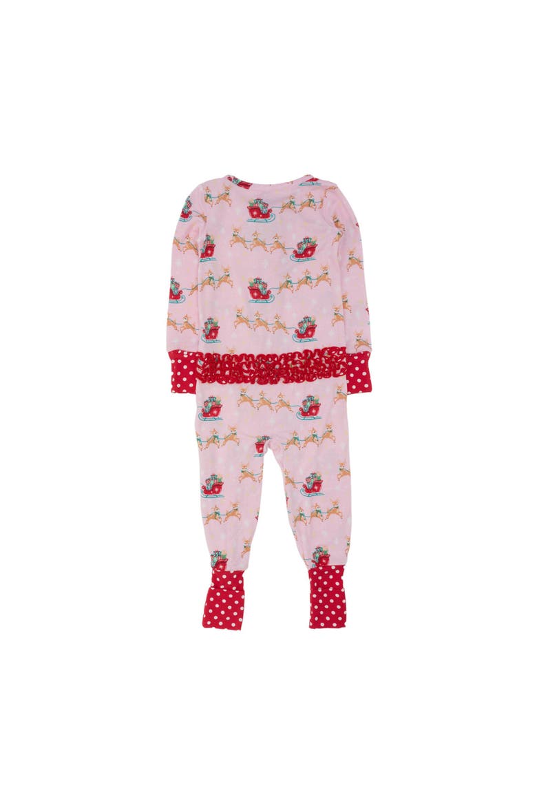 Frilly Soft Robe RuffleButts SoftSnooze Holiday Convertible Ruffle One Piece Pajama ...