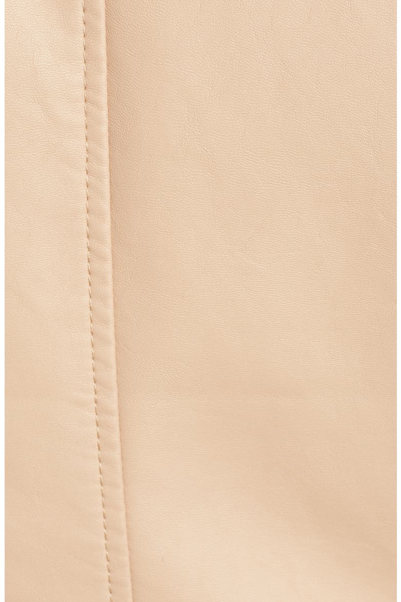 Spring Faux Leather Moto Jacket, Alternate, color, NUDE