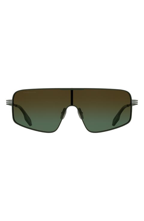 58mm Gradient Modified Rectangular Shield Sunglasses