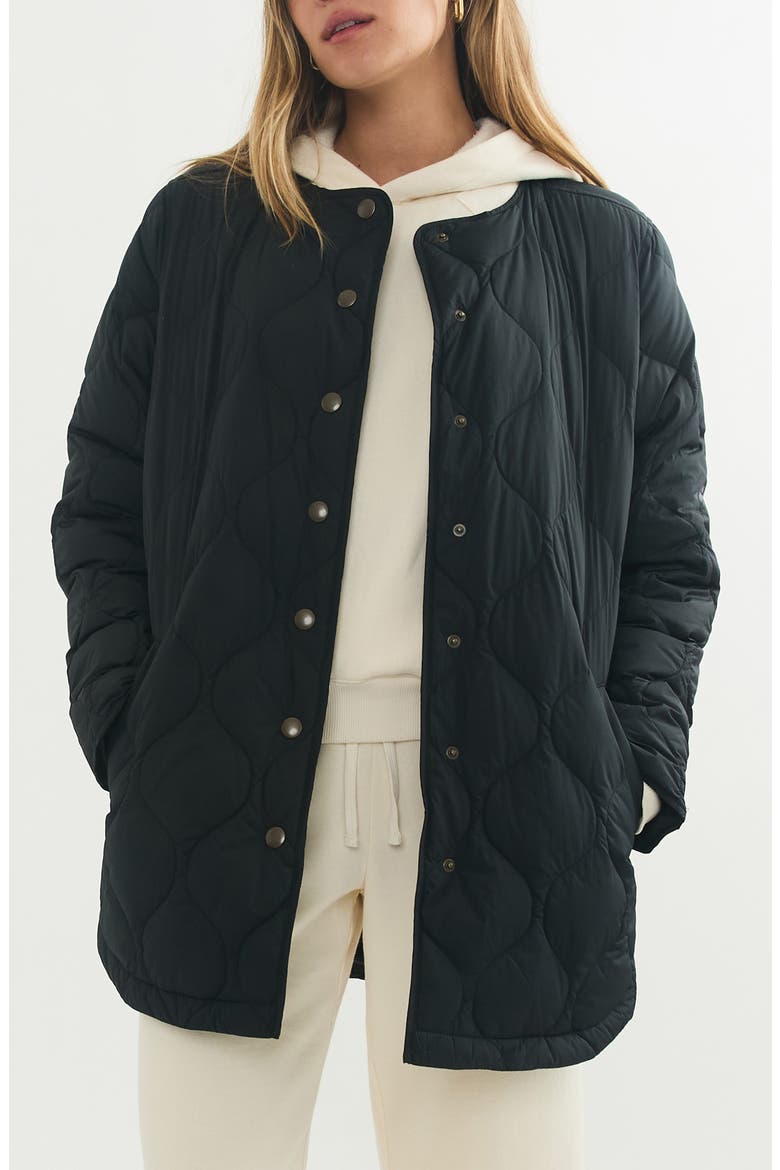 Calista Quilted Jacket, Main, color, BLACK