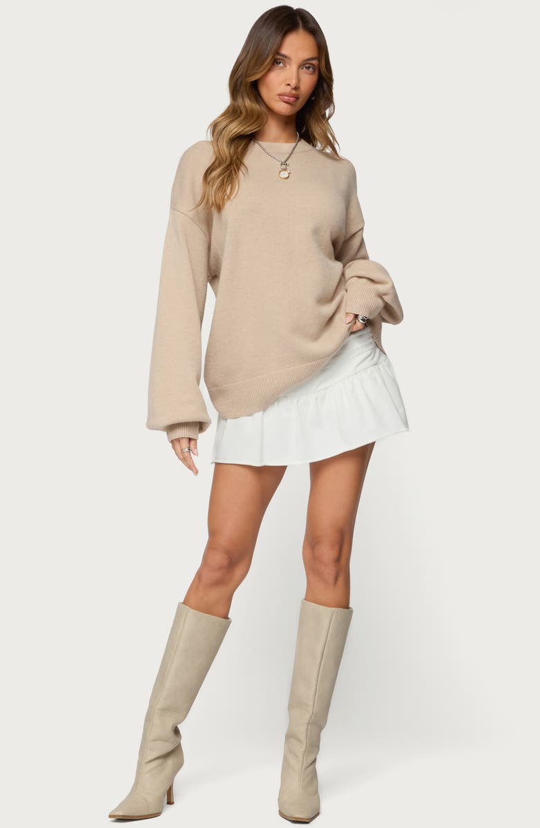 EDIKTED Aminata Oversize Sweater, Alternate, color, Beige