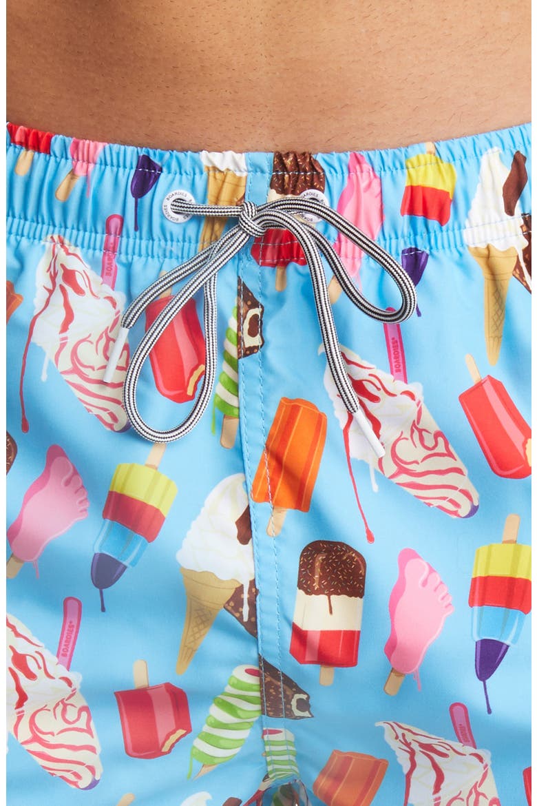 Ice Cream Mids Swim Trunks, Alternate, color, BLUE