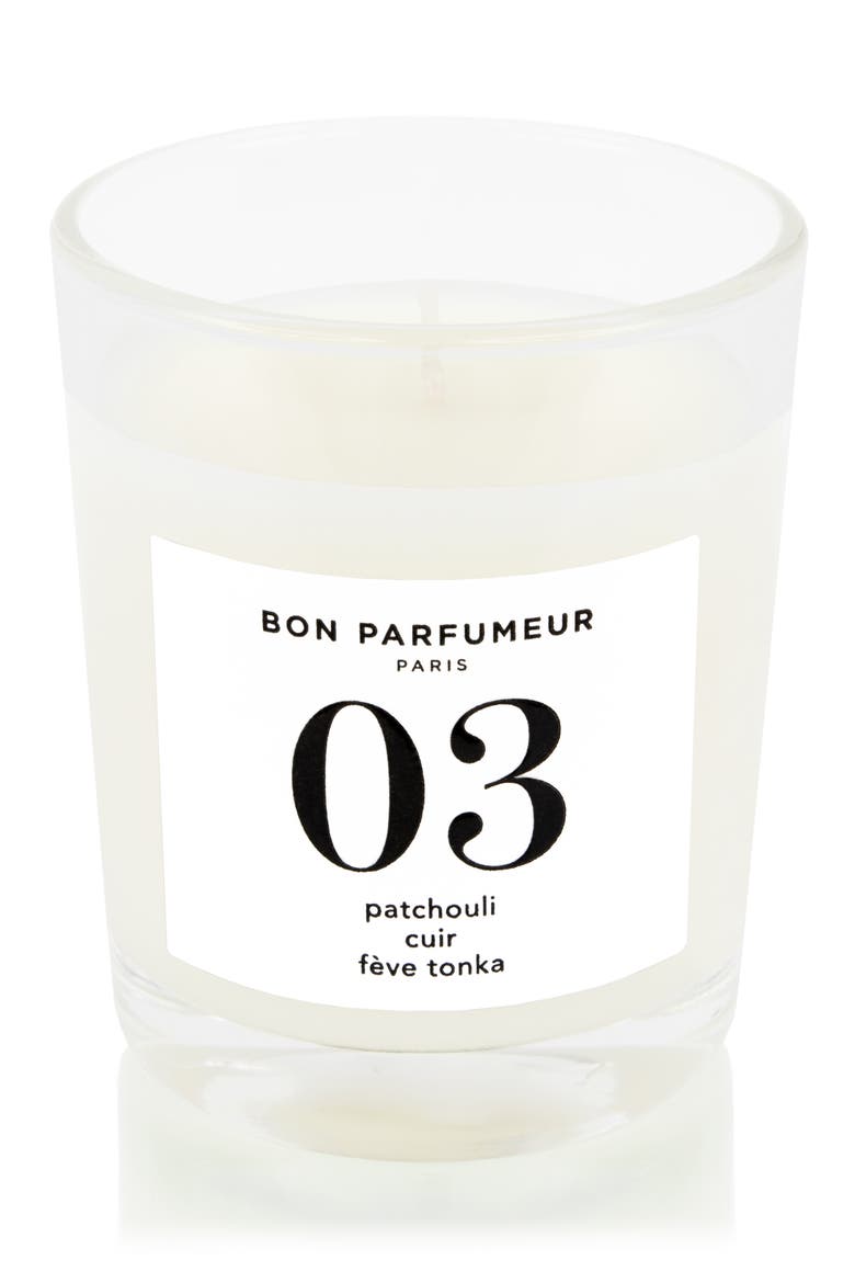 Candle 03 Patchouli, Leather & Tonka Bean Scented Candle, Alternate, color, NO COLOR
