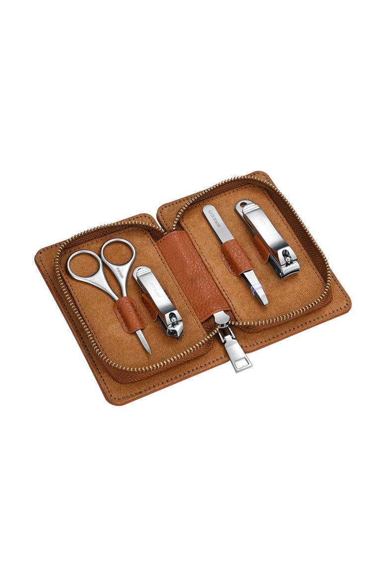 Sabre 4 Piece Surgical Steel Groom Kit, Main, color, Camel