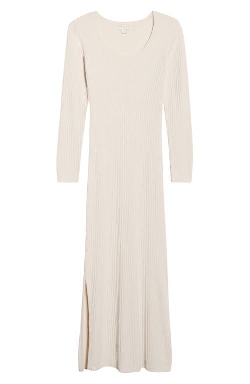 Barefoot Dreams Cozychic® Ultra Lite® Rib Scoop Neck Midi Dress In Neutral
