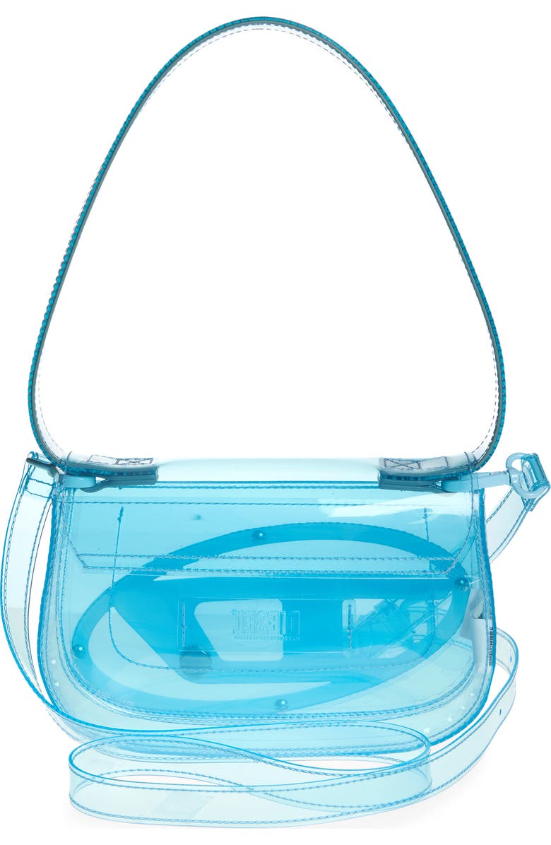 DIESEL<sup>®</sup> 1DR Logo Clear Shoulder Bag, Alternate, color, Blue