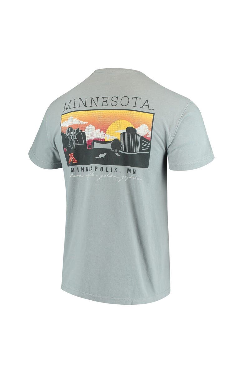 IMAGE ONE Men's Gray Minnesota Golden Gophers Team Comfort Colors Campus Scenery T-Shirt, Alternate, color, 