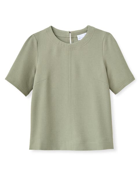 Chloe Pebbled Crepe Top