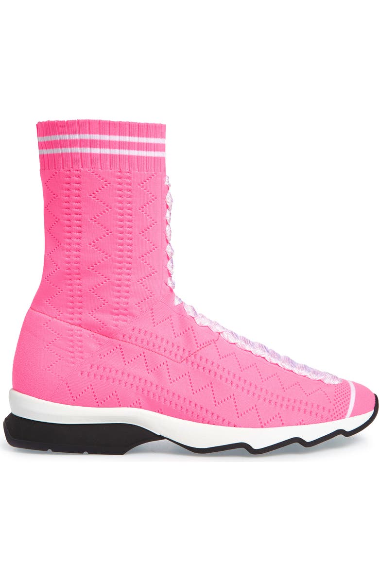 Fendi Rocko-Top Sock Sneaker, Alternate, color,