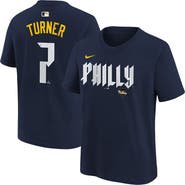 Nike Youth Nike Trea Turner Navy Philadelphia Phillies City Connect Name & Number T-Shirt