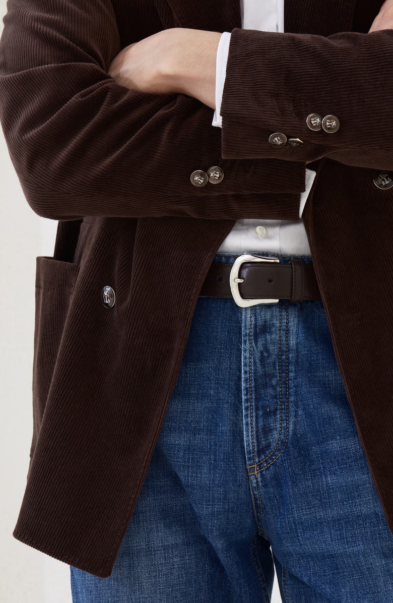 Brunello Cucinelli Calfskin belt, Alternate, color, 