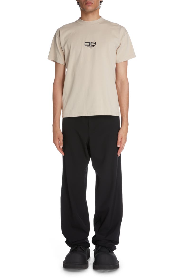 Men's License Logo Cotton T-Shirt, Alternate, color, BEIGE/ BLACK