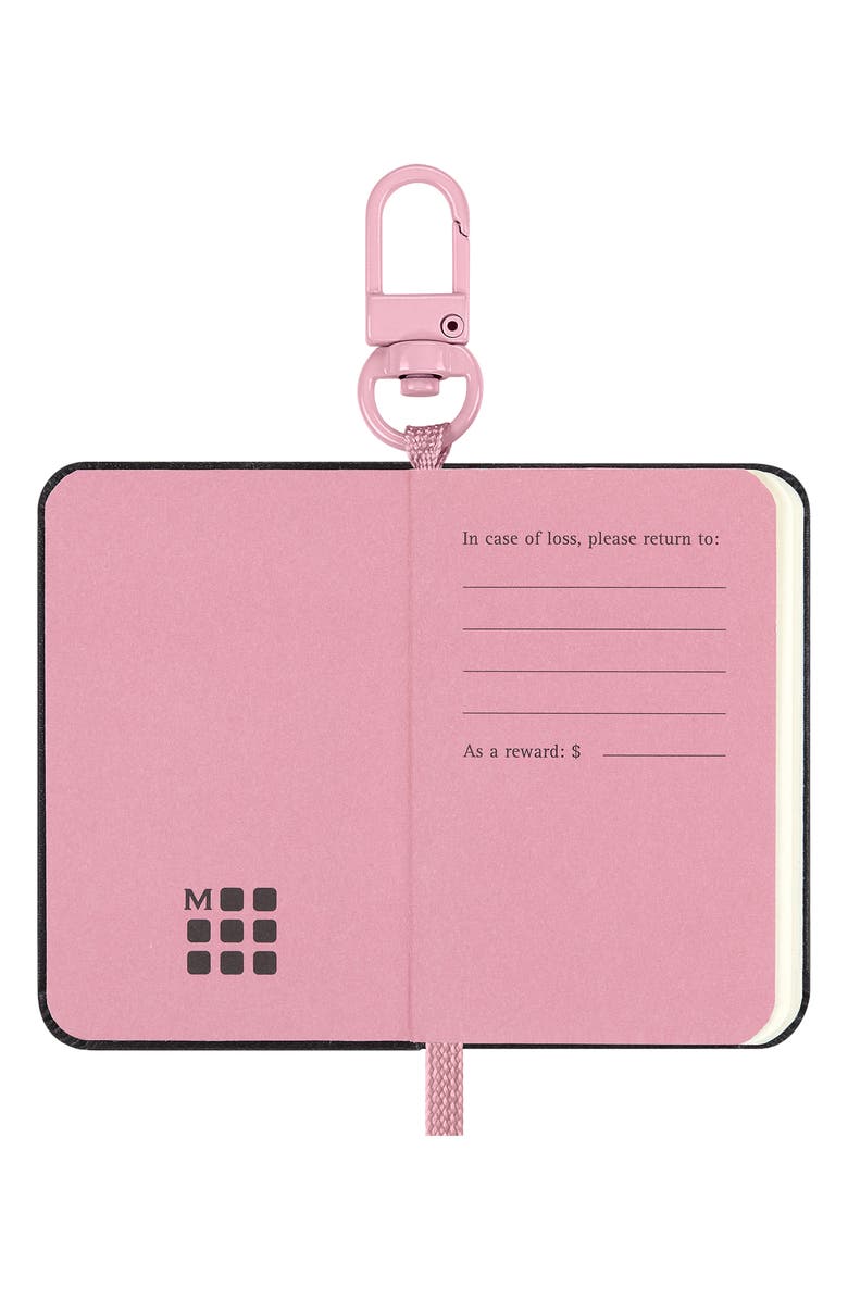 Moleskine x BLACKPINK Mini Hardcover Charm Notebook, Alternate, color, Black Pink