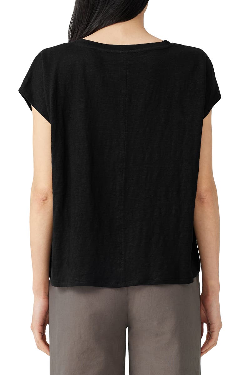 Eileen Fisher V-Neck Organic Linen T-Shirt, Alternate, color, 