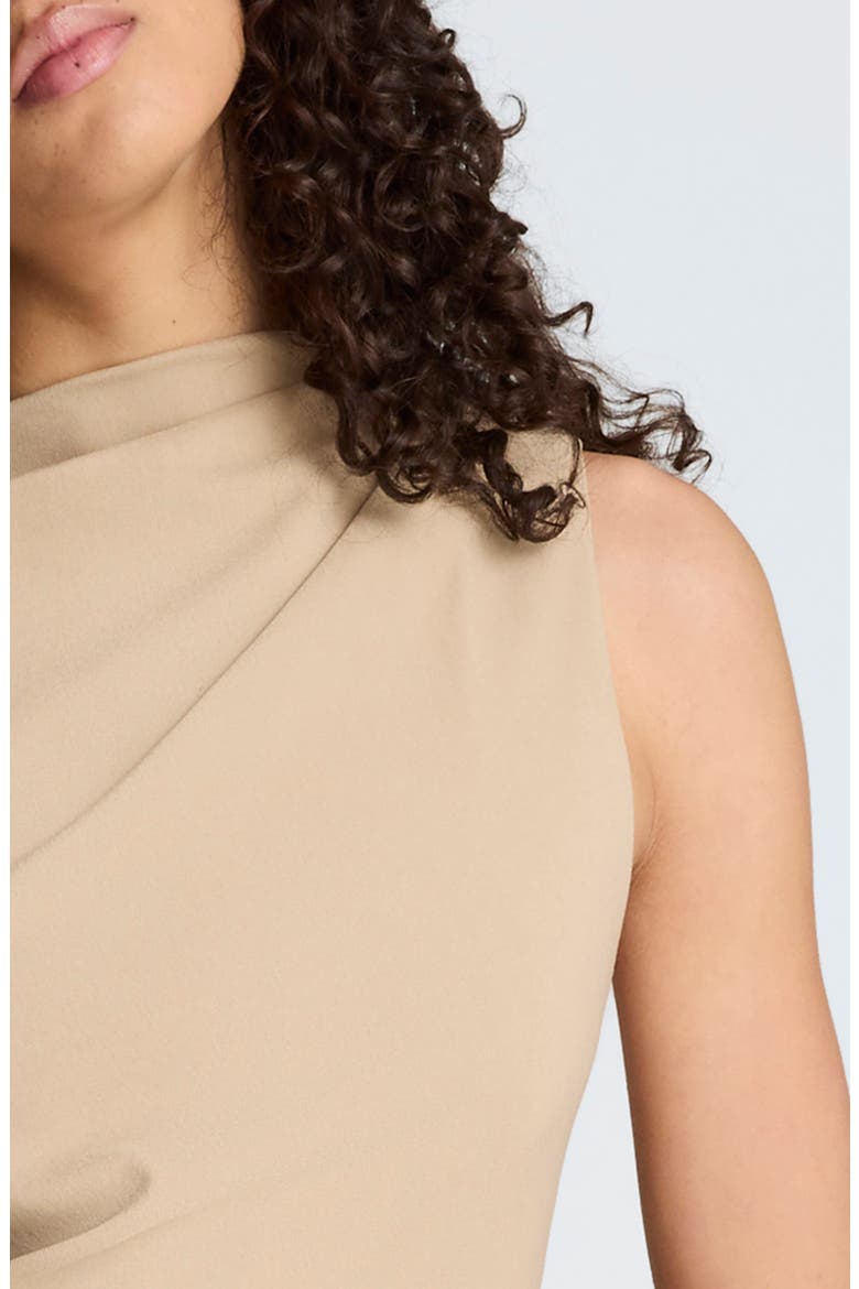 Mock Neck Sheath Minidress, Alternate, color, BURLAP