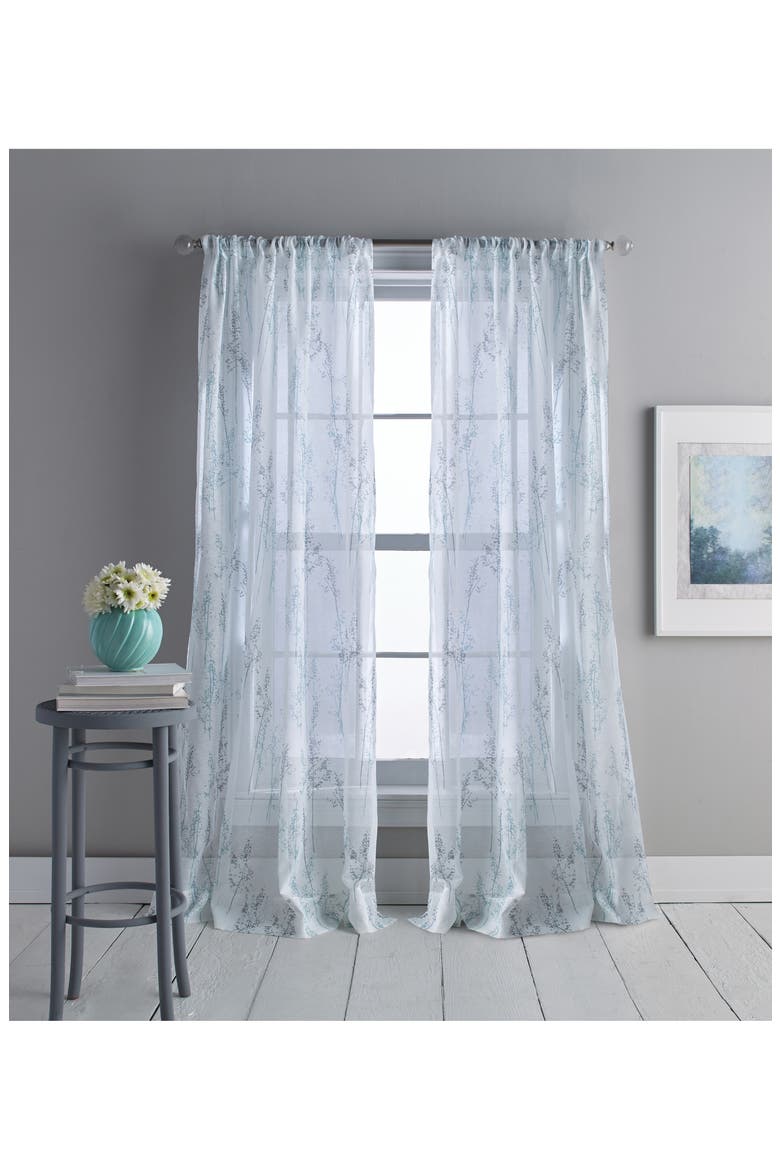 Whisper Poletop Curtain Panel, Alternate, color, AQUA
