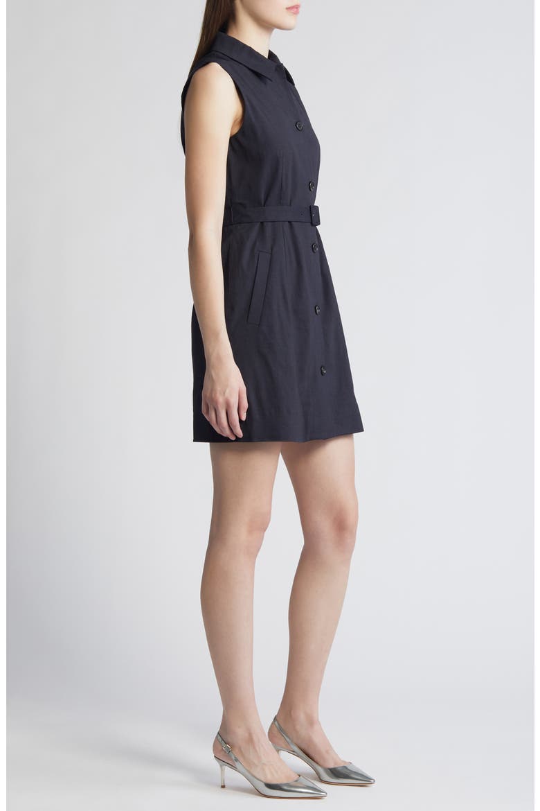 Good Sleeveless Linen Blend Minidress, Alternate, color, CONCORD