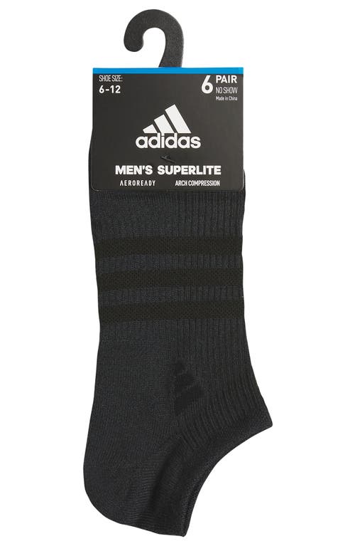 Adidas Originals Adidas Superlite 3.0 6-pack No-show Socks In Gray