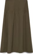MANGO Pleated Detail Flared Skirt