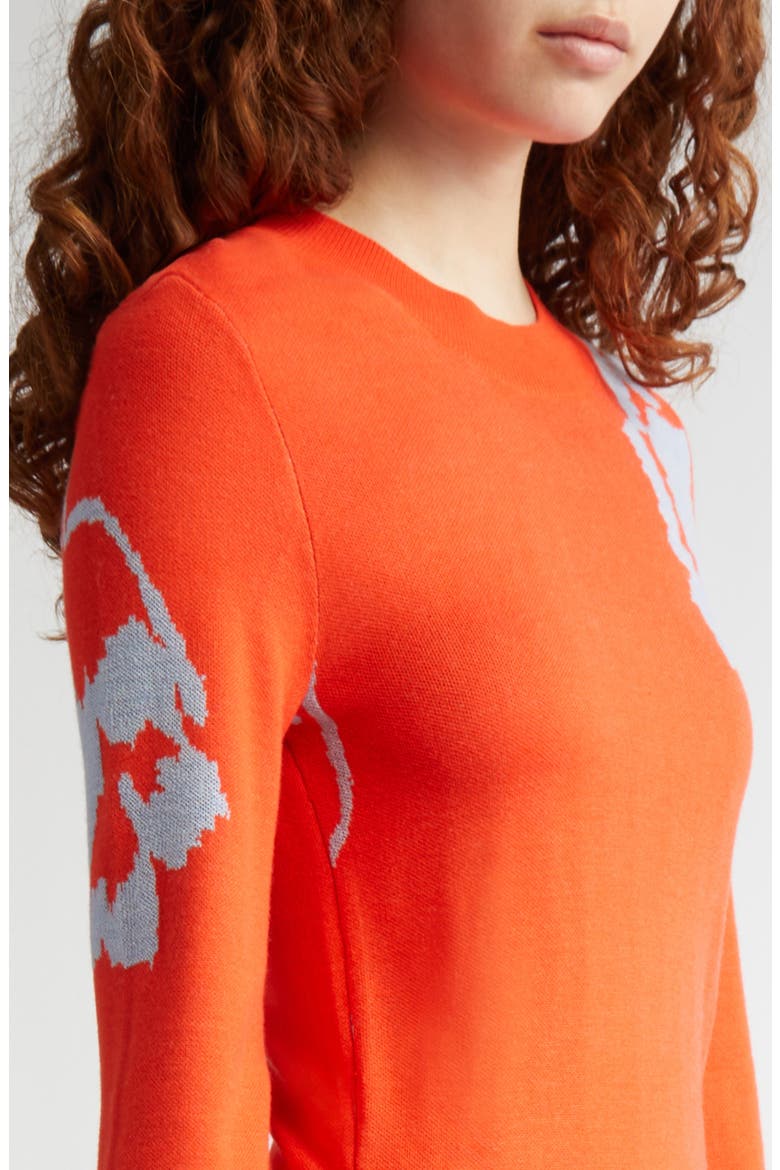 Leikky Myski Long Sleeve Sweater Dress, Alternate, color, BRIGHT RED LIGHT BLUE